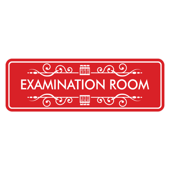 Signs ByLITA Standard Examination Room Sign (Red) - Large