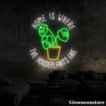 thumbnail image 4 of Glowneon Home Is Where The Houseplants Are Neon Sign, Plant Led Sign, Modern Green Plant Décor, 4 of 5