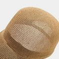 thumbnail image 5 of MKKAS Women's Straw Baseball Cap Hat Natural Beachy Bohemian Woven Paper Straw Breathable Adjustable Hat for Summer Sun Protection, Khaki, Baseball Cap Hat, Women's, Straw, 5 of 7