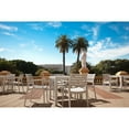 thumbnail image 4 of Luxury Commercial Living 31.5" White Square Outdoor Patio Dining Table, 4 of 7