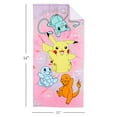 thumbnail image 3 of Pokemon Kids Beach Towel, Microfiber, 27 x 54, Pink and Purple Tie Dye, 3 of 5