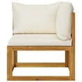 thumbnail image 5 of vidaXL 6 Piece Patio Lounge Set with Cushion Cream Solid Acacia Wood, 5 of 11