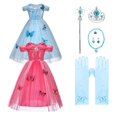 thumbnail image 2 of Vestido de princesa para niños, vestido de Cosplay de Cenicienta, fiesta de Halloween para niña, disfraz de mariposa elegante, traje de Carnaval para niños, Dress9-10T--150 Gao Jinjia LED, 2 of 2