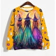 thumbnail image 4 of DOSUKRAI Fall Halloween Sweatshirts for Women 2025 Trendy Cute Ghost Graphic Long Sleeve Sweatshirt Crewneck Spooky Season Sweaters Multicolor,XXL, 4 of 5