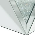 thumbnail image 5 of DecMode 19" x 23" Silver Glass Mirrored Geometric Accent Table with Crystal Embellishments, 1-Piece, 5 of 9