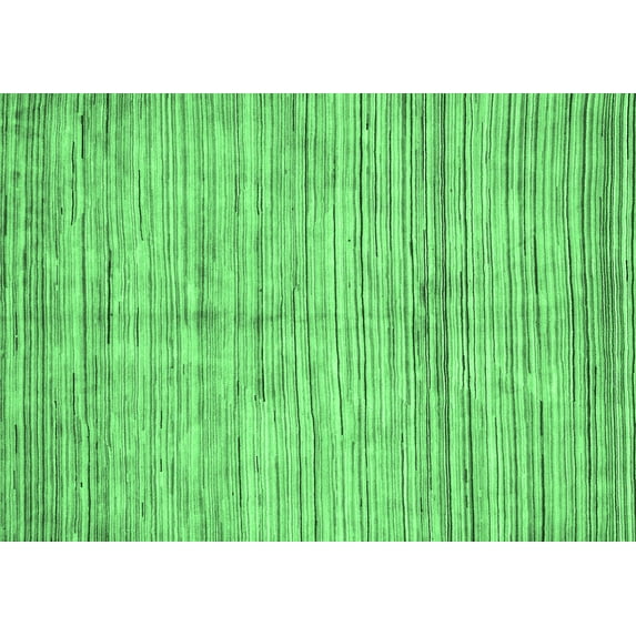 Ahgly Company Indoor Rectangle Oriental Emerald Green Modern Area Rugs, 2' x 4'