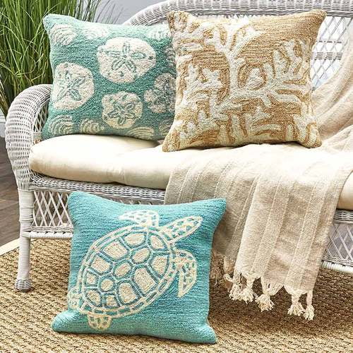 Indoor/Outdoor Coastal Pillows-Turtle - Walmart.com - Walmart.com