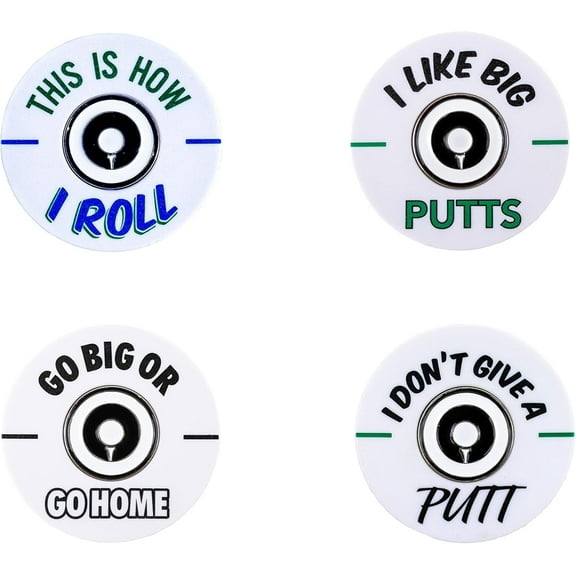 IZZO Golf In Your Face Oversized Ball Markers - funny golf dual ball markers golf accessory