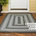 thumbnail image 3 of Homespice Decor 316639 8 x 10 ft. Graphite Ultra Durable Rectangular Braided Rug - Grey, Ivory & Cream, 3 of 5