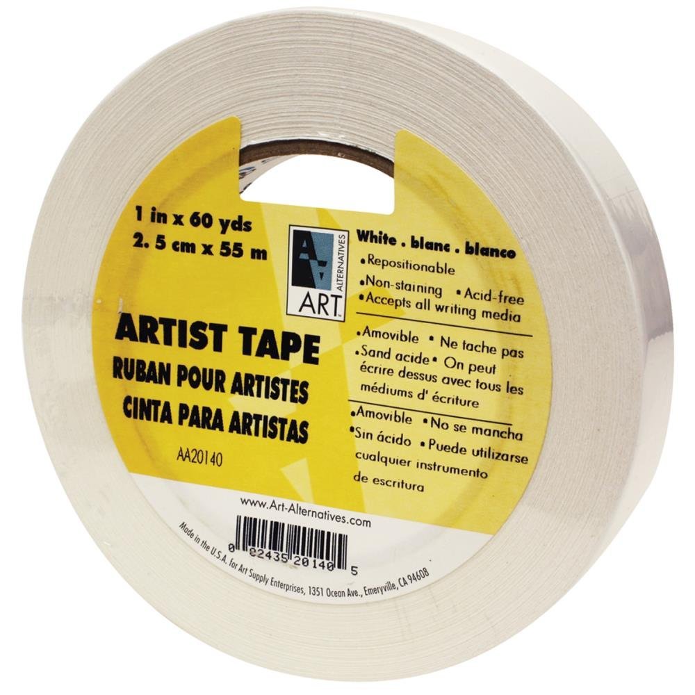 Art Alternatives Artist Tape, White, 1"