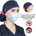 thumbnail image 5 of Gorro de enfermera Scrub Cap ABAMERICA con forma de cola de caballo para mujer, 5 of 5