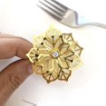 thumbnail image 1 of 12 Napkin Rings Gold Circular Drum Pattern, 1 of 5