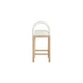 thumbnail image 5 of Meridian Furniture Conrad Cream Linen Textured Fabric Counter Stool, 5 of 9