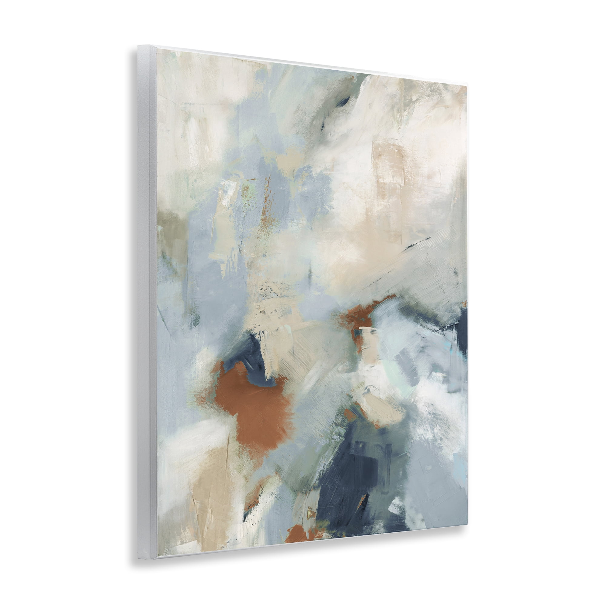 Stupell Industries Foggy Ombre Brush Strokes Abstract Painting Unframed Art Print Wall Art, 11 x 14