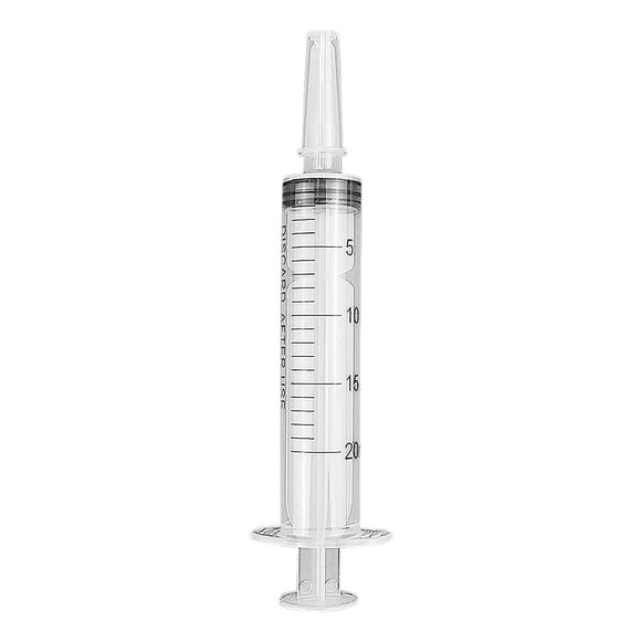 Peggybuy 20ml Measuring Syringe Glue Filling Enema Syringe Health for Animal Food Feeding