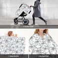 thumbnail image 6 of Car Seat Cover Baby, cool white berry blossoms Baby Car Seat Cover for Baby Boys Girls Newborn , Infant Car Seat Canopy Cover Nursing Breastfeeding Cover Warm Blanket, 6 of 7