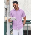 thumbnail image 2 of COOFANDY Short Sleeve Dress Shirt for Men Business Casual Button Down Shirt, 2 of 6