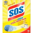 thumbnail image 3 of S.O.S Steel Wool Dish Scrubber Pads, 10 Pack, 3 of 17