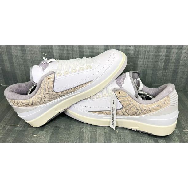 Ni - ke Ni - ke Air Jordan 2 Low DV9956-100 Sneaker Shoes White Men's Size 12 Python Cement