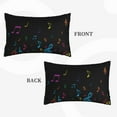 thumbnail image 4 of Fotbe Color Musical Notes Pillow Cases - Envelope Closure - Luxury, Extra Soft, Cooling Pillow Covers - Wrinkle, Fade, Stain Resistant-16"x24", 4 of 8