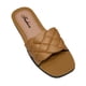 thumbnail image 5 of Sandalias deslizantes para mujer, diapositivas de moda para interiores y exteriores, elegantes sin cordones en cuero suave 36 37, 5 of 8
