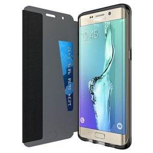 Samsung Galaxy S6 Edge Plus Case, Premium Slim Wallet Case Hard Impact Protective Flip Cover for Samsung Galaxy S6 edge Plus SM-G928F - Black