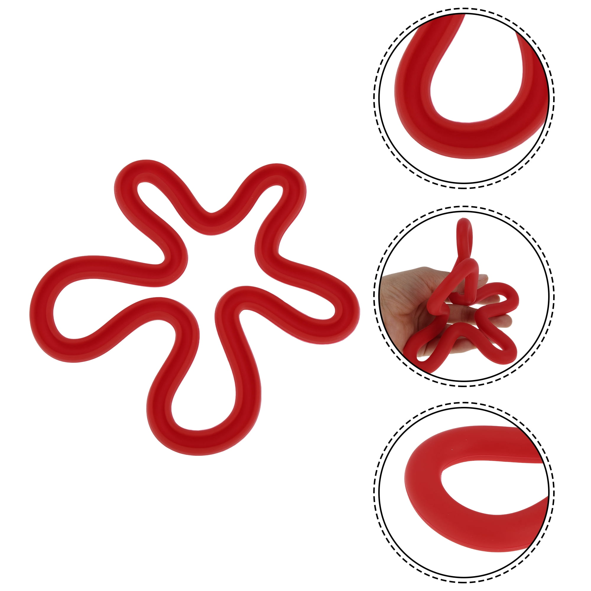 Unique Bargains Geometric Irregular Silicone Coaster for Drinks and Kitchen Red