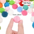 thumbnail image 3 of Uxcell Paquete de 100 Pom Poms para Manualidades, 1" (25mm) Serie de Colores Mixtos de Poliéster Suaves y Esponjosos, 3 of 7