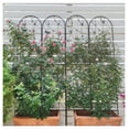 thumbnail image 6 of Metal Garden Trellis 2 Pack - 86.7" x 19.7" Rustproof Plant Support - Outdoor Climbing Flower Trellis with Dragonfly Design - Black, 6 of 9