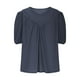 thumbnail image 4 of Blusas para mujer,Blusa de lentejuelas para mujer, manga corta, cuello en V, poliéster, informal, holgada, para uso diario, sopatenor, 4 of 8