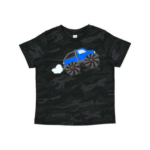 Inktastic Blue Monster Truck Action Boys or Girls Toddler T-Shirt