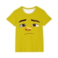 thumbnail image 3 of Piuwrlz 5 T Boys Short T-Shirts Sleeve Toddler Funny Graphic Shirts Tops Boy Funny Graphic Shirts Pullover T Shirts Yellow Size 5 Years, 3 of 7