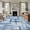 Denim Blue, Steel Blue, White, Cloud, variant on Burnt Orange Grid 2'x3' Washable Rug, Geometric Modern Orange Non-Slip Soft Doormat Area Rugs for Entrance Bathroom Bedsides, Front Doormat Carpet for Kitchen Bedroom, Entryway Floor Mat