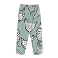 thumbnail image 5 of Disketp Hand Drawn Chickens Print Women'S Comfy Pajama Pants Casual Drawstring Palazzo Lounge Wide Leg Pants, 5 of 9