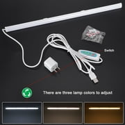 Dimmable Portable Slim Profile Magnetic Under Cabinet Stripe Light 1A USB Plug-in for Students Dormitory, Light Bar 15.7in, Cord 6.5ft, full mounting set