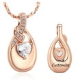 thumbnail image 3 of Infinity Urn Necklace for Human / Pet Ashes Necklace With Heart Birthstone Cremation Necklace Stainless Steel Memorial Ash Jewelry for Women, 3 of 9