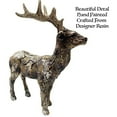 thumbnail image 6 of Urbalabs Carved Wood Look Deer 10 Point Buck 9 Inch Statues and Sculptures Bust Hunter Cabin Statue Wood Finish Cabin Home Western Patriotic Decor USA Freedom Flag Deer Sculptures Figurines, 6 of 7