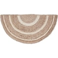 thumbnail image 2 of KLAVATE Indian Handmade Natural Jute Front Door Rug Outdoor Welcome Mat Floor Carpet Area Rug Door Mat Celeste Tan Half Circle Jute Rug Front Door Entry Mat, 2 of 2