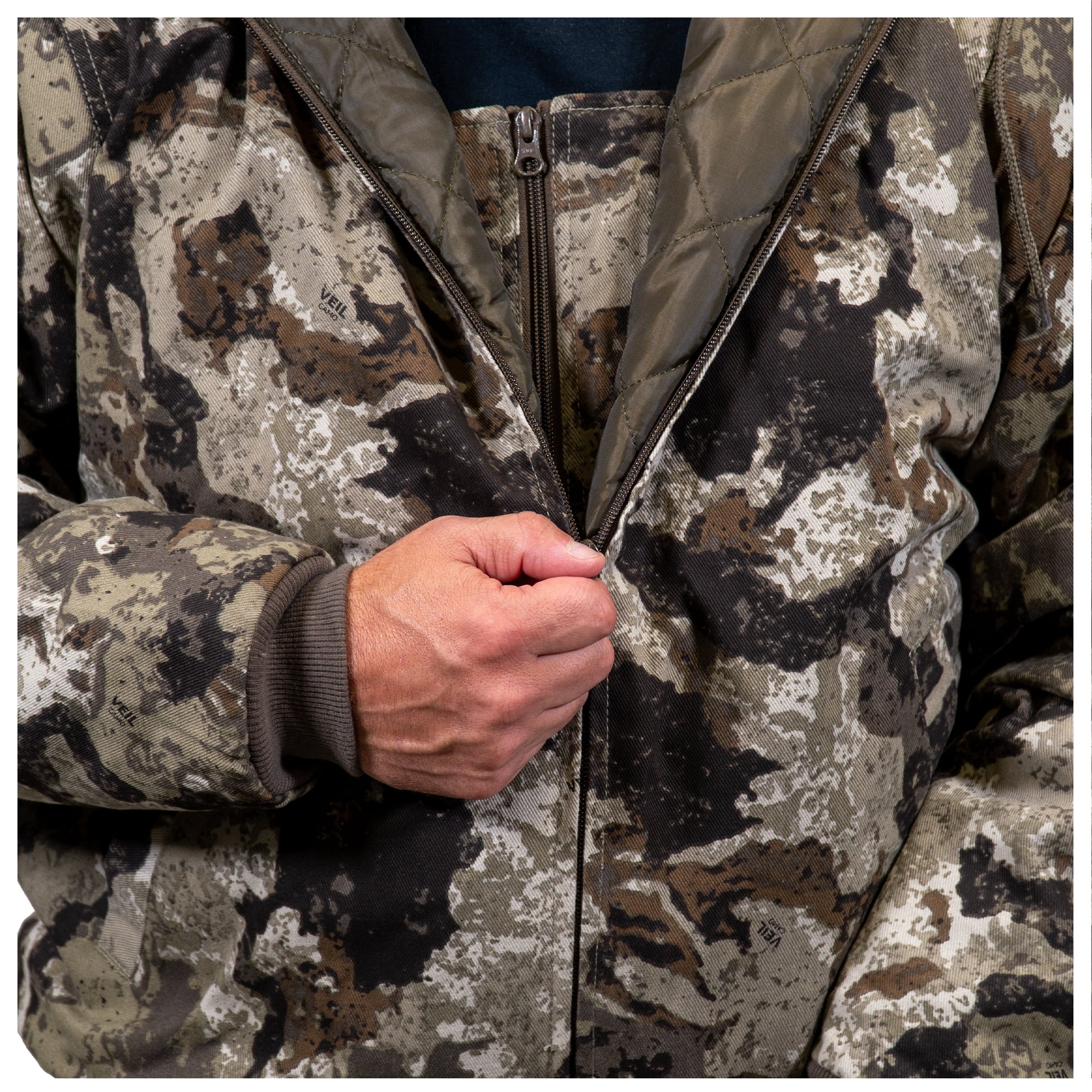 Hot Shot Men’s Insulated Twill Camo Hunting Jacket, Camo with Cotton Shell, for cold weather, bird and deer hunting