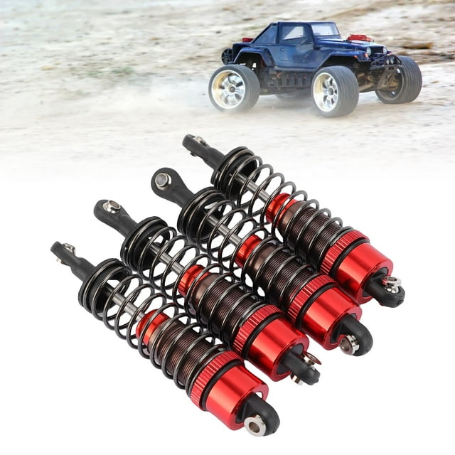 4 PCS 75 Mm RC Agranaje De Choque De Aceite De Automóvil, Amortiguador De aleación De Aluminio Establecido Para Autos RC A Escala 1/10