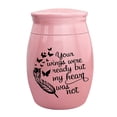 thumbnail image 4 of Memorial Pets Urn Funeral Memorial Ash Holder for Small Animals Bunny Kitten Leaf Pink, 4 of 9
