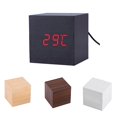 thumbnail image 5 of Joernso Modern Wooden Cube Digital LED Thermometer Timer Calendar Desk Alarm Clock, 5 of 6