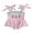 Pink, variant on BemeyourBBs Newborn Baby Girl Ice Cream One Piece Swimsuit Infant Girls Bathing Suit Rash Guard Embroidery Striped Ruffled Trim Tie Shoulder Swimwear Summer Beachwear