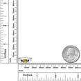 thumbnail image 6 of Gem Stone King 10K White Gold Yellow Citrine and Blue Created Sapphire 3-Stone Ring for Women | 1.08 Cttw | Round 6MM | Gemstone November Birthstone | Size 9, 6 of 6