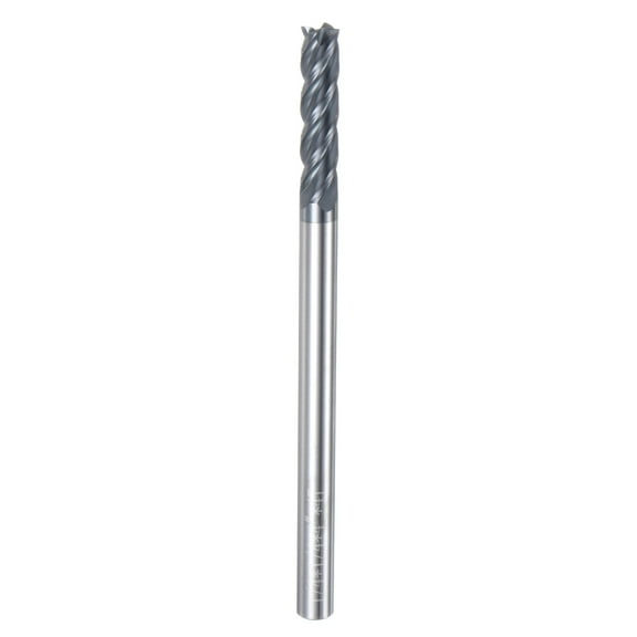 Uxcell Solid Carbide Square End Mill 1/4" Dia AlTiN Coated 4 Flutes Milling Bit Cutter 1/4" Shank 4" Long