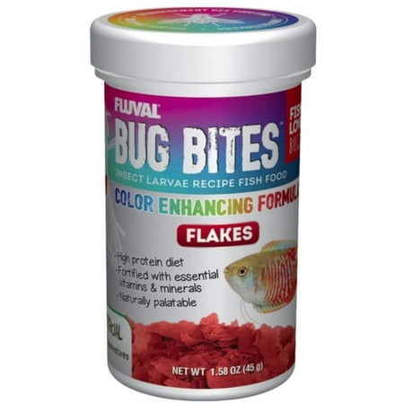 UPC: 0015561173476 | Fluval Bug Bites Insect Larvae Color Enhancing Fish Flake 1.59 oz