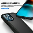 thumbnail image 4 of For iPhone 14 6.1 Inch Case Compatible Wireless Charging, Tough Rugged Heavy Duty Dual Layer Shockproof Full-Body Protective Anti-Scratch Anti-Drop Case for Apple iPhone 14,Black, 4 of 6