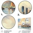 thumbnail image 3 of Designart "Toronto Watercolor Landscape Urban Oasis" Ontario Metal Wall Art, 3 of 5