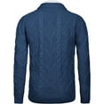 thumbnail image 4 of Coofandy mens shawl collar cardigan sweater slim fit button down cable knitted sweater with pockets, 4 of 7