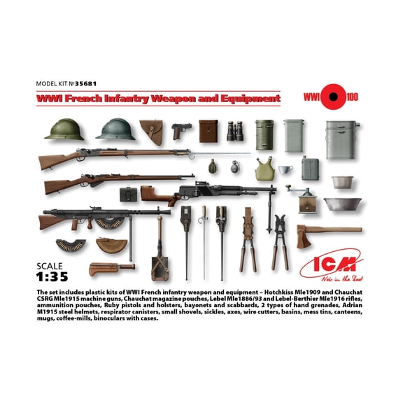 ICM WWI French Infantry Weapons & Equipment New